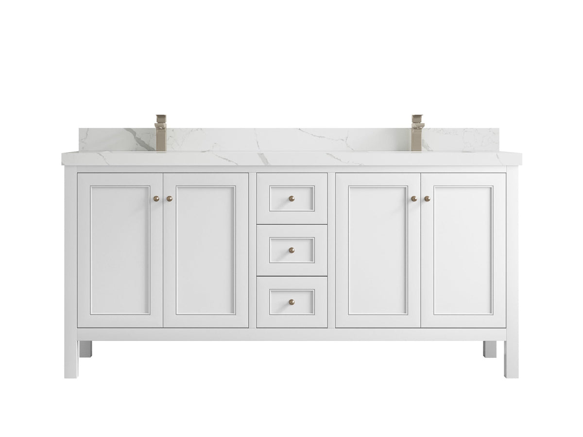 Nashville 72 in. W x 22 in. D Double Sink Bathroom Vanity - Willow Bath and Vanity