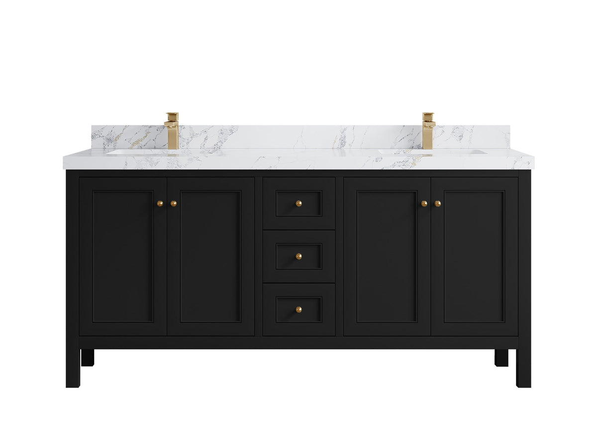 Nashville 72 in. W x 22 in. D Double Sink Bathroom Vanity - Willow Bath and Vanity