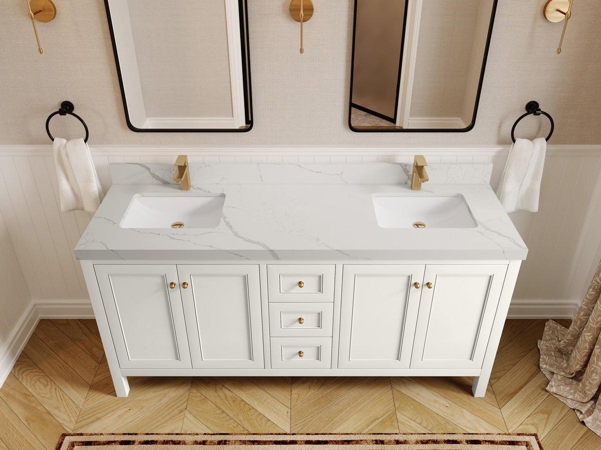 Nashville 72 in. W x 22 in. D Double Sink Bathroom Vanity - Willow Bath and Vanity