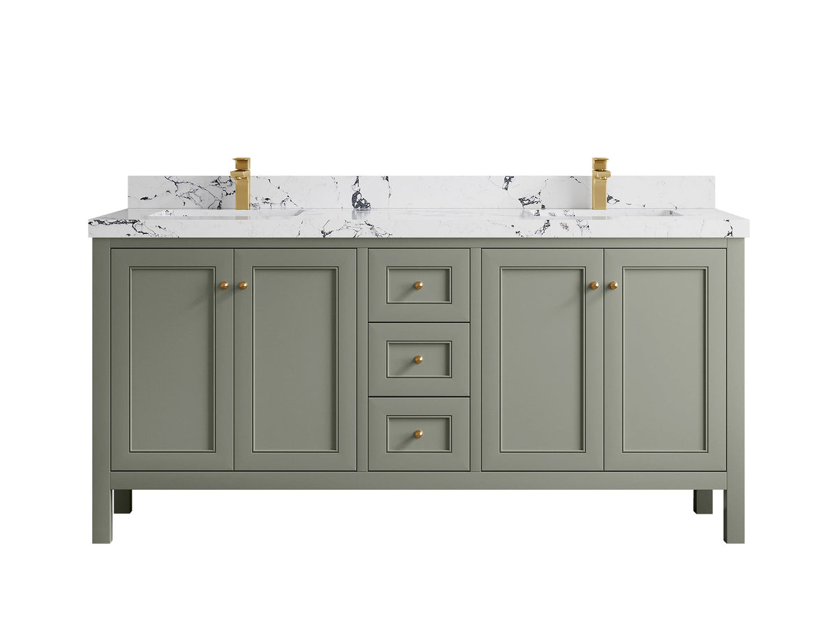 Nashville 72 in. W x 22 in. D Double Sink Bathroom Vanity - Willow Bath and Vanity