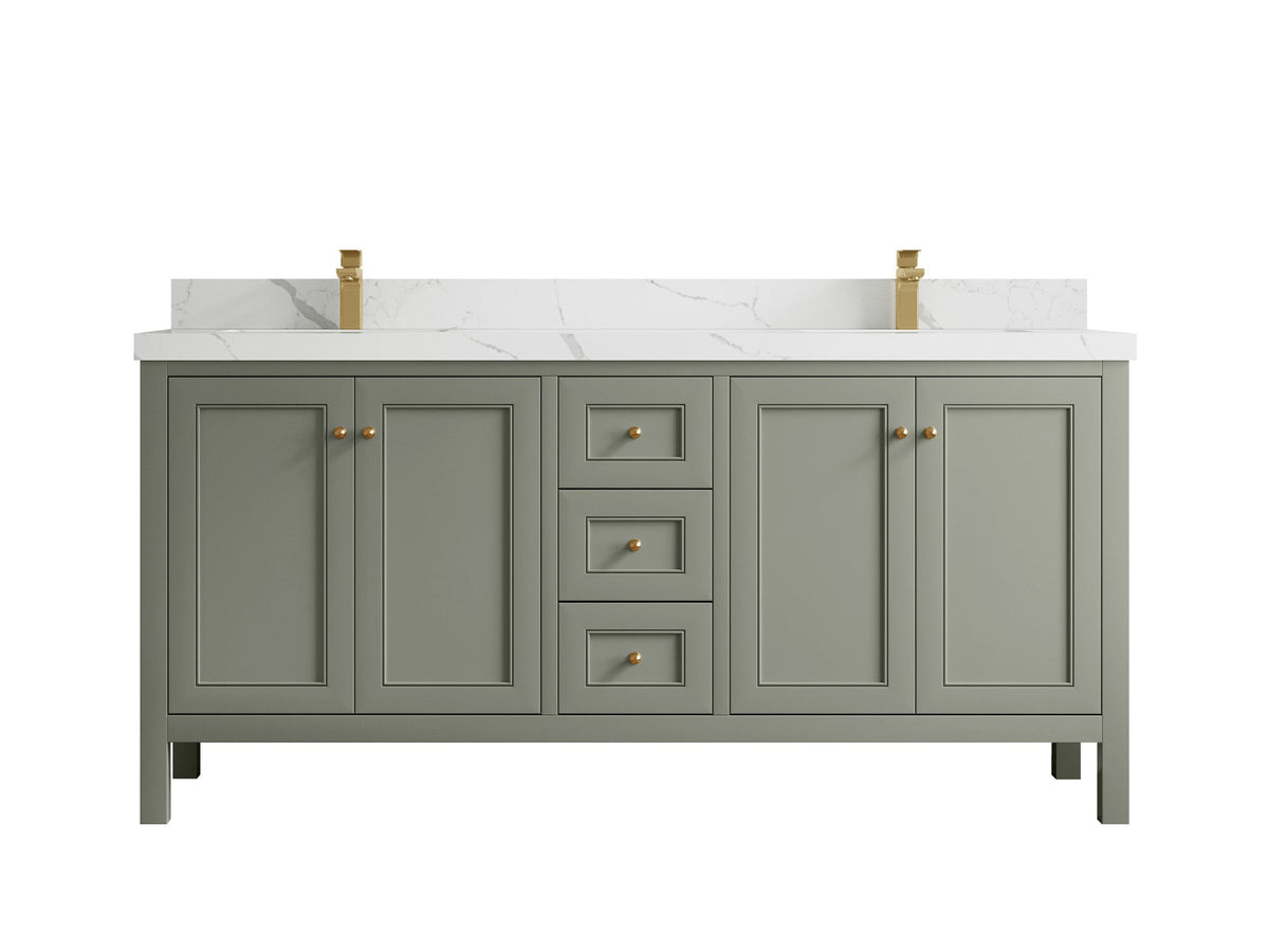 Nashville 72 in. W x 22 in. D Double Sink Bathroom Vanity - Willow Bath and Vanity