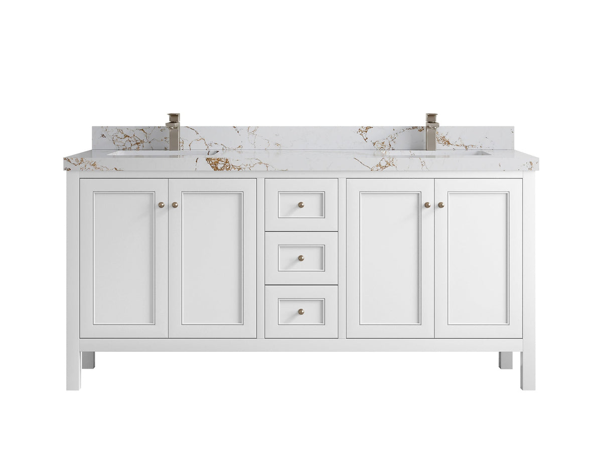 Nashville 72 in. W x 22 in. D Double Sink Bathroom Vanity - Willow Bath and Vanity