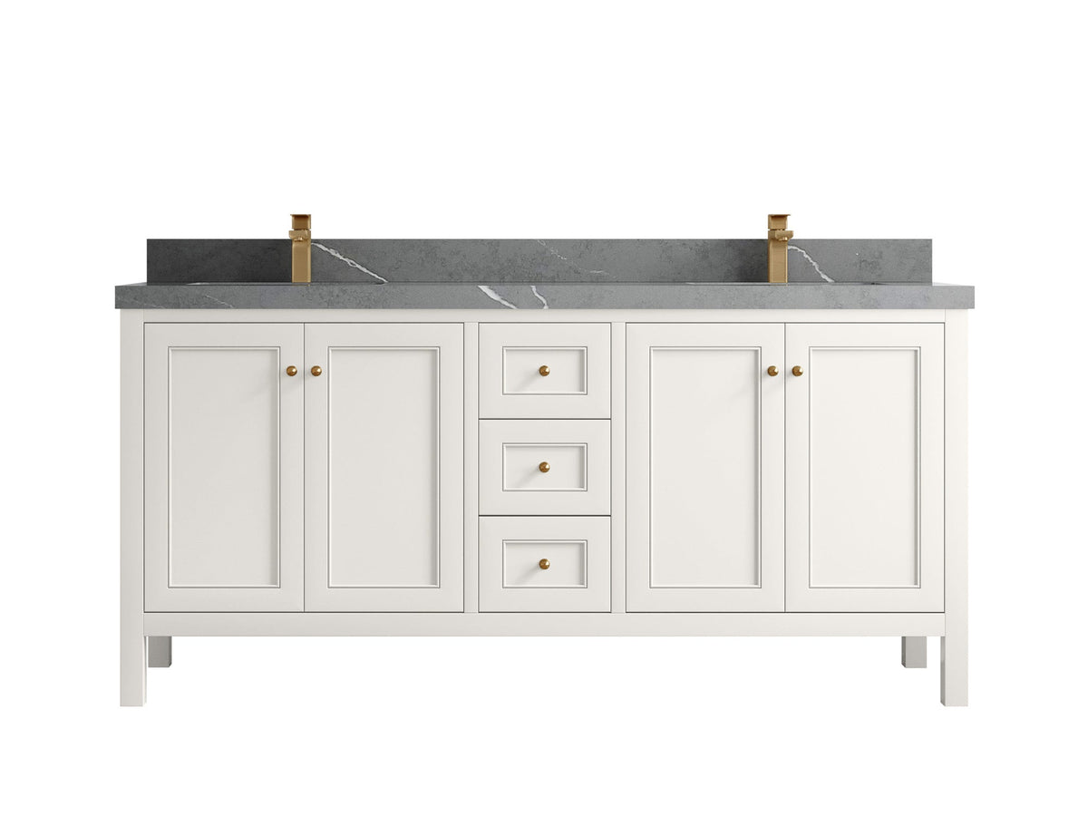 Nashville 72 in. W x 22 in. D Double Sink Bathroom Vanity - Willow Bath and Vanity