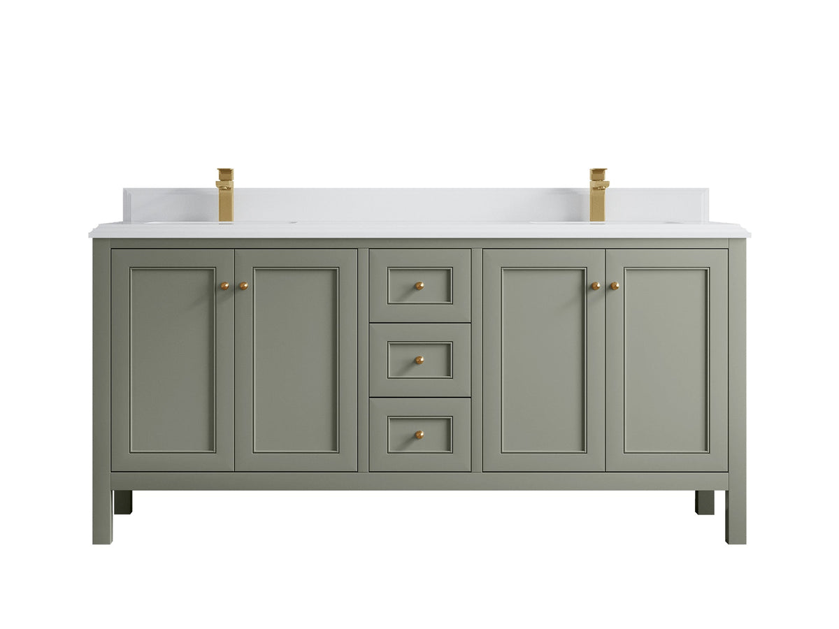 Nashville 72 in. W x 22 in. D Double Sink Bathroom Vanity - Willow Bath and Vanity