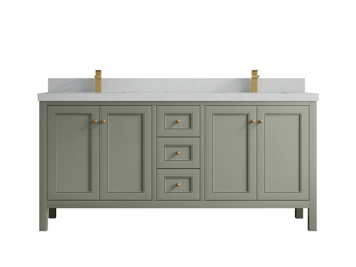Nashville 72 in. W x 22 in. D Double Sink Bathroom Vanity - Willow Bath and Vanity