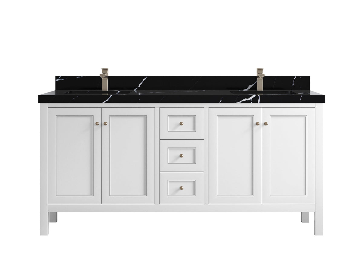 Nashville 72 in. W x 22 in. D Double Sink Bathroom Vanity - Willow Bath and Vanity