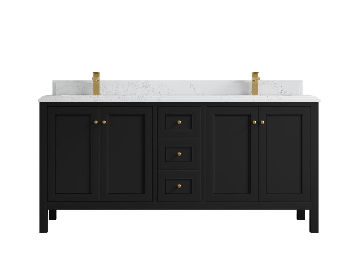 Nashville 72 in. W x 22 in. D Double Sink Bathroom Vanity - Willow Bath and Vanity