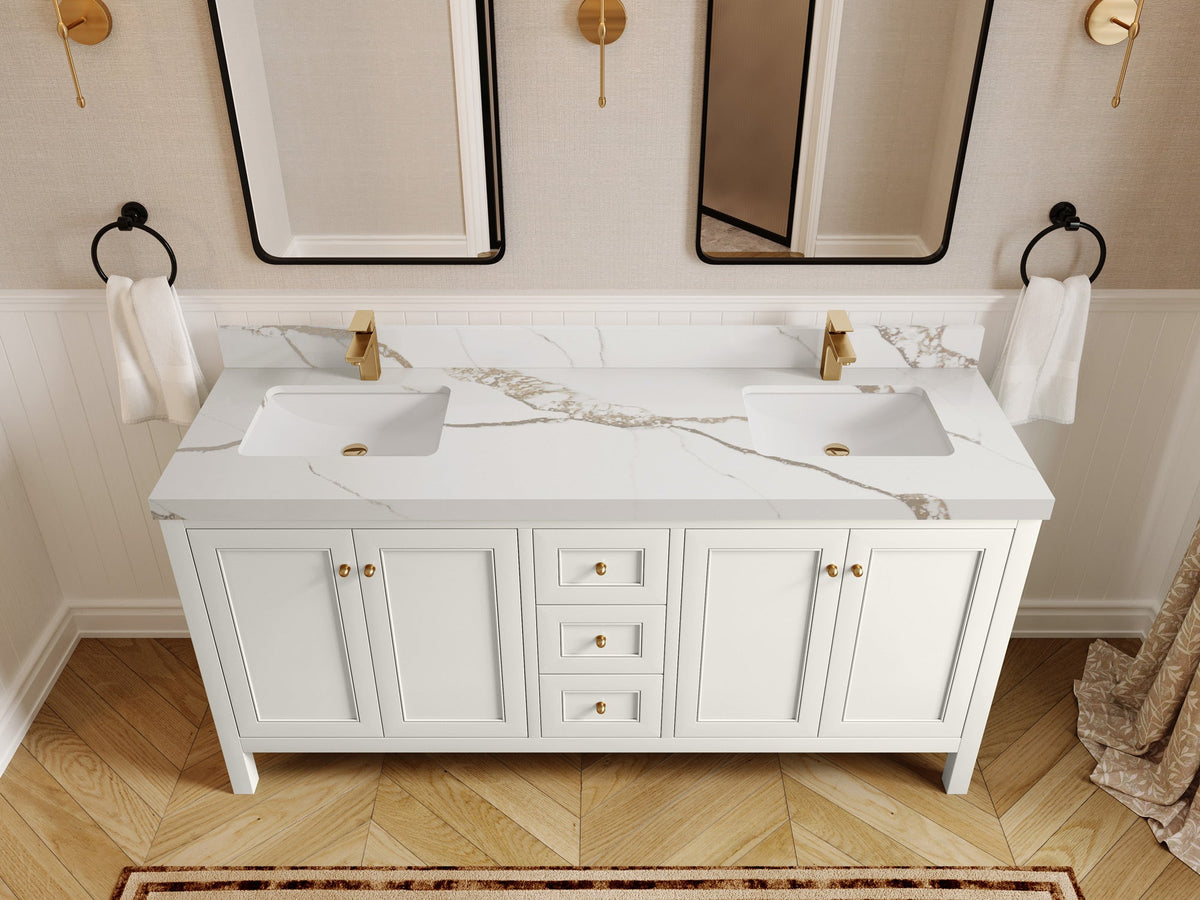Nashville 72 in. W x 22 in. D Double Sink Bathroom Vanity - Willow Bath and Vanity
