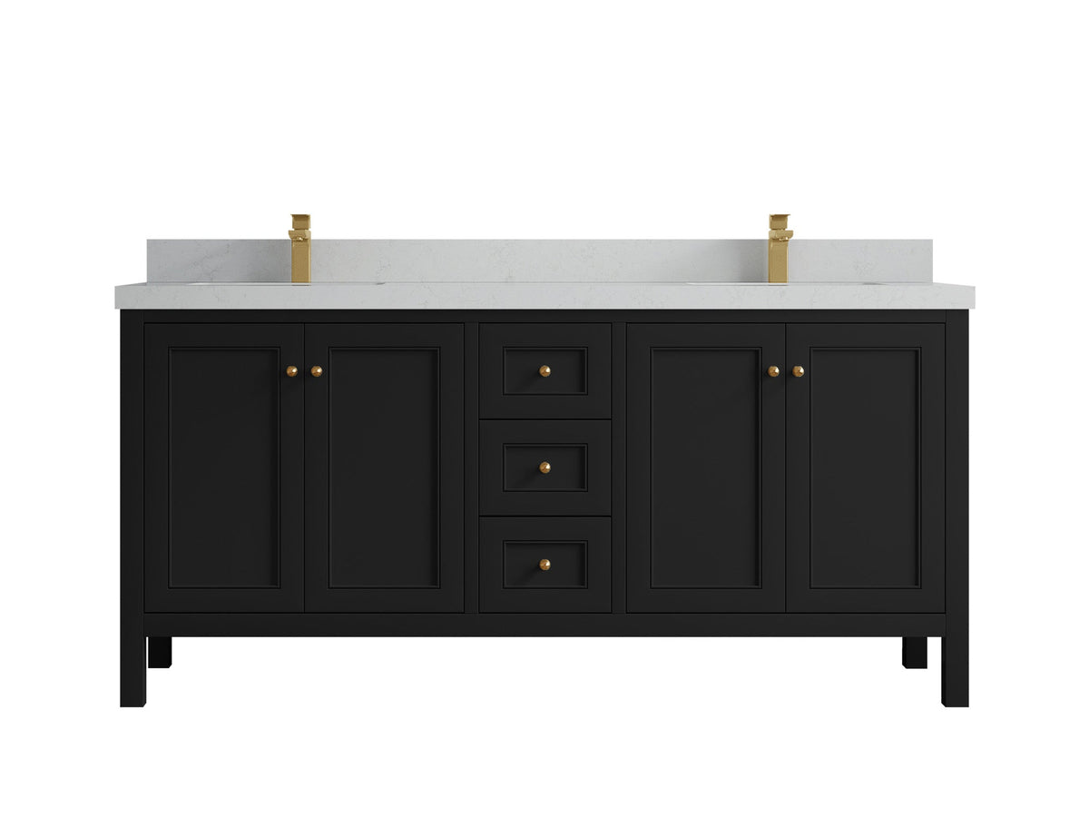 Nashville 72 in. W x 22 in. D Double Sink Bathroom Vanity - Willow Bath and Vanity