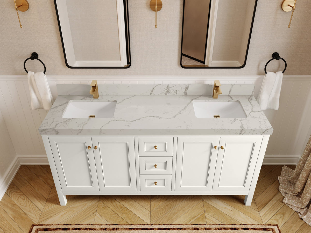 Nashville 72 in. W x 22 in. D Double Sink Bathroom Vanity - Willow Bath and Vanity
