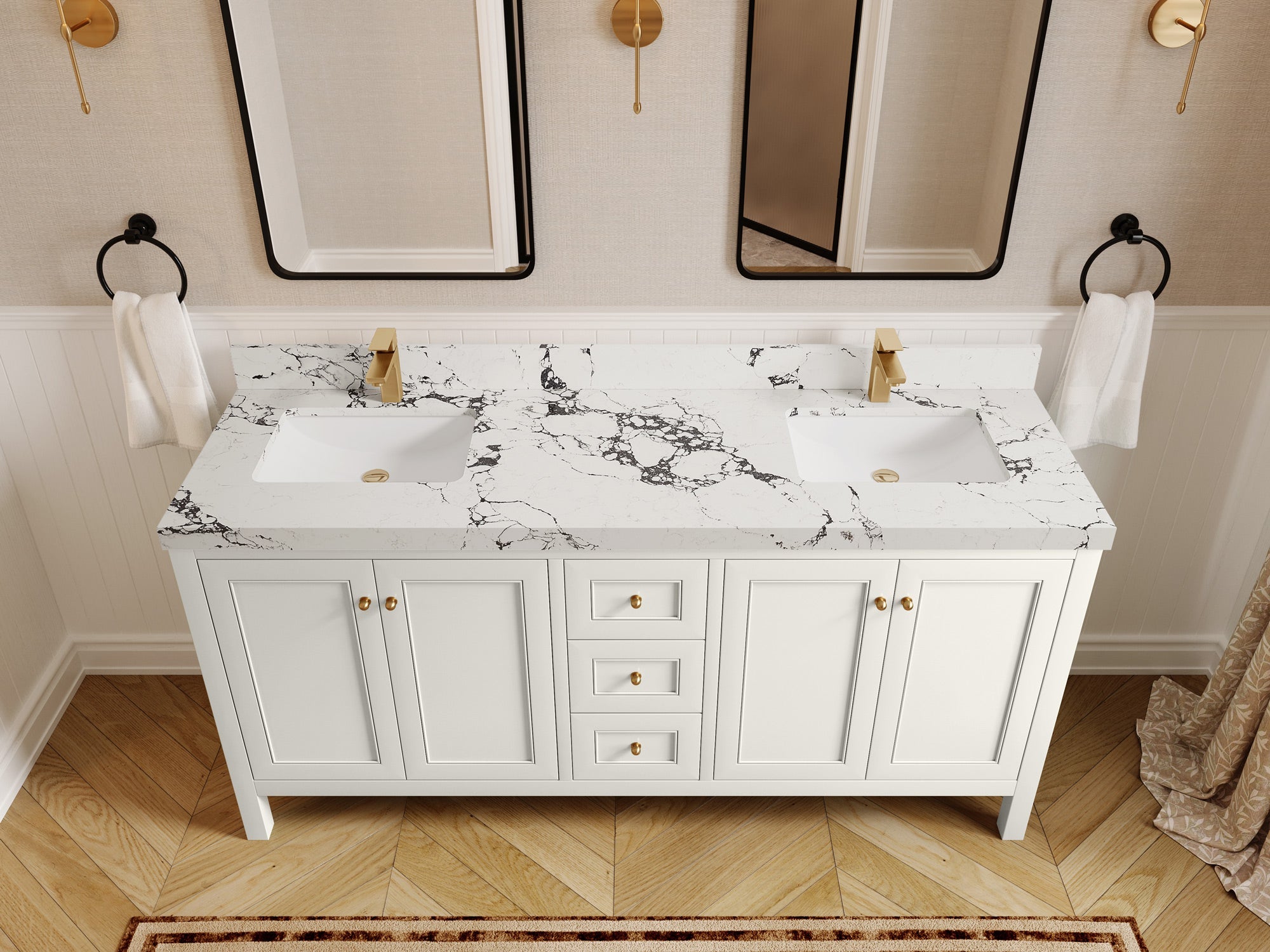 Nashville 72 in. W x 22 in. D Double Sink Bathroom Vanity - Willow Bath and Vanity