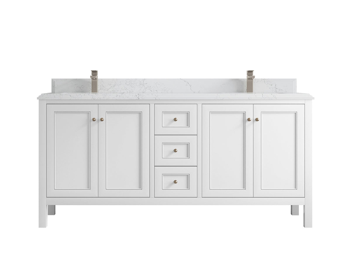 Nashville 72 in. W x 22 in. D Double Sink Bathroom Vanity - Willow Bath and Vanity