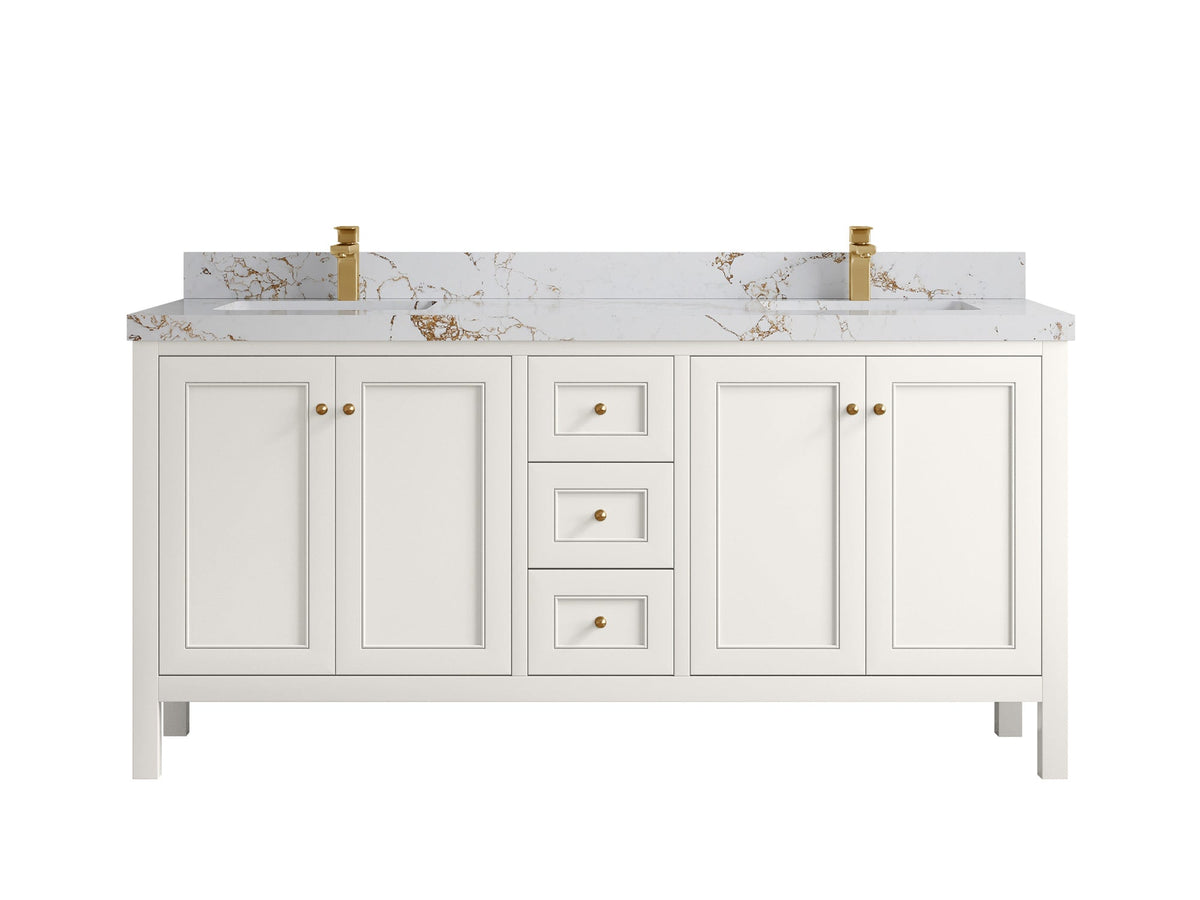 Nashville 72 in. W x 22 in. D Double Sink Bathroom Vanity - Willow Bath and Vanity