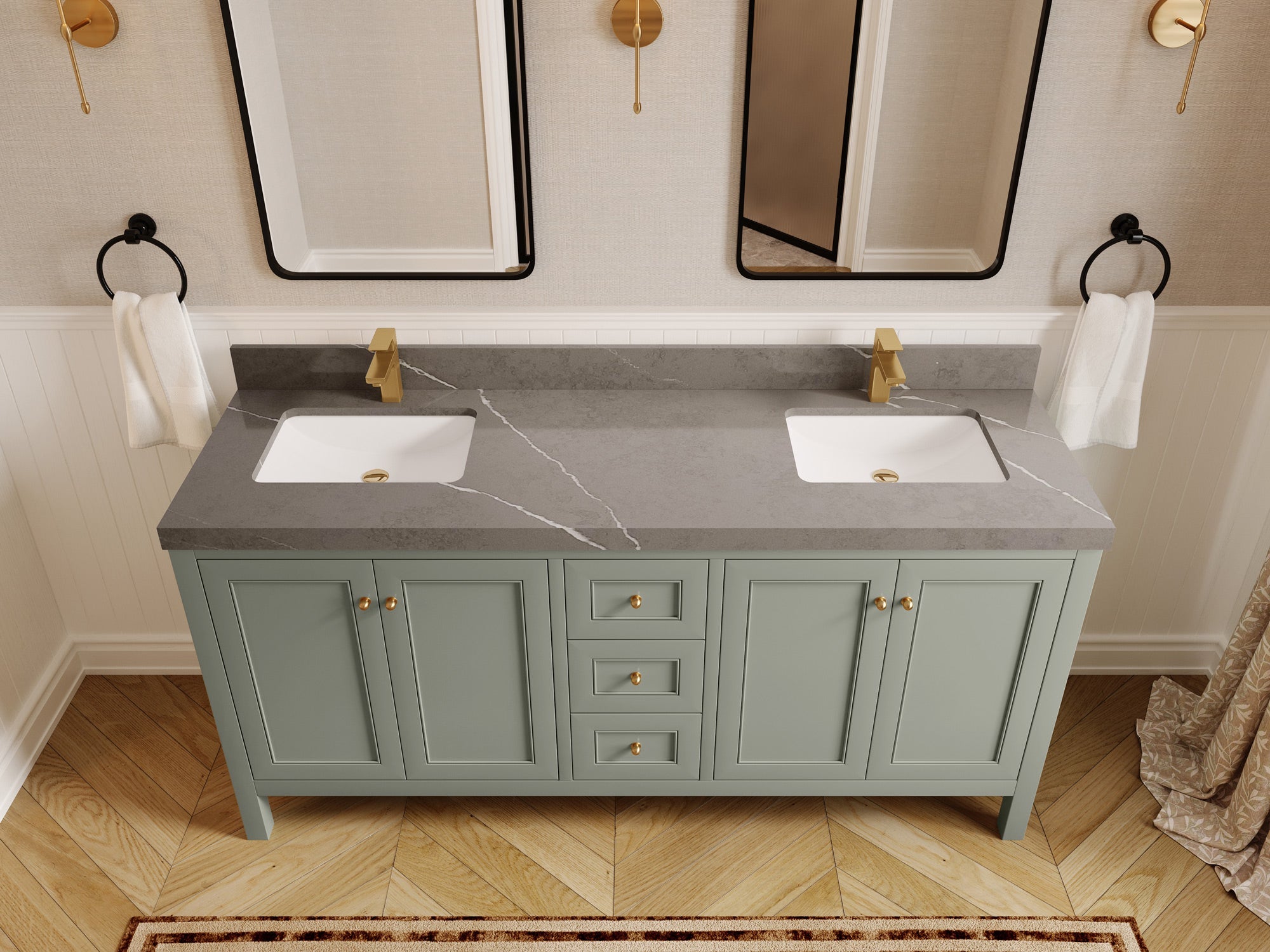 Nashville 72 in. W x 22 in. D Double Sink Bathroom Vanity - Willow Bath and Vanity