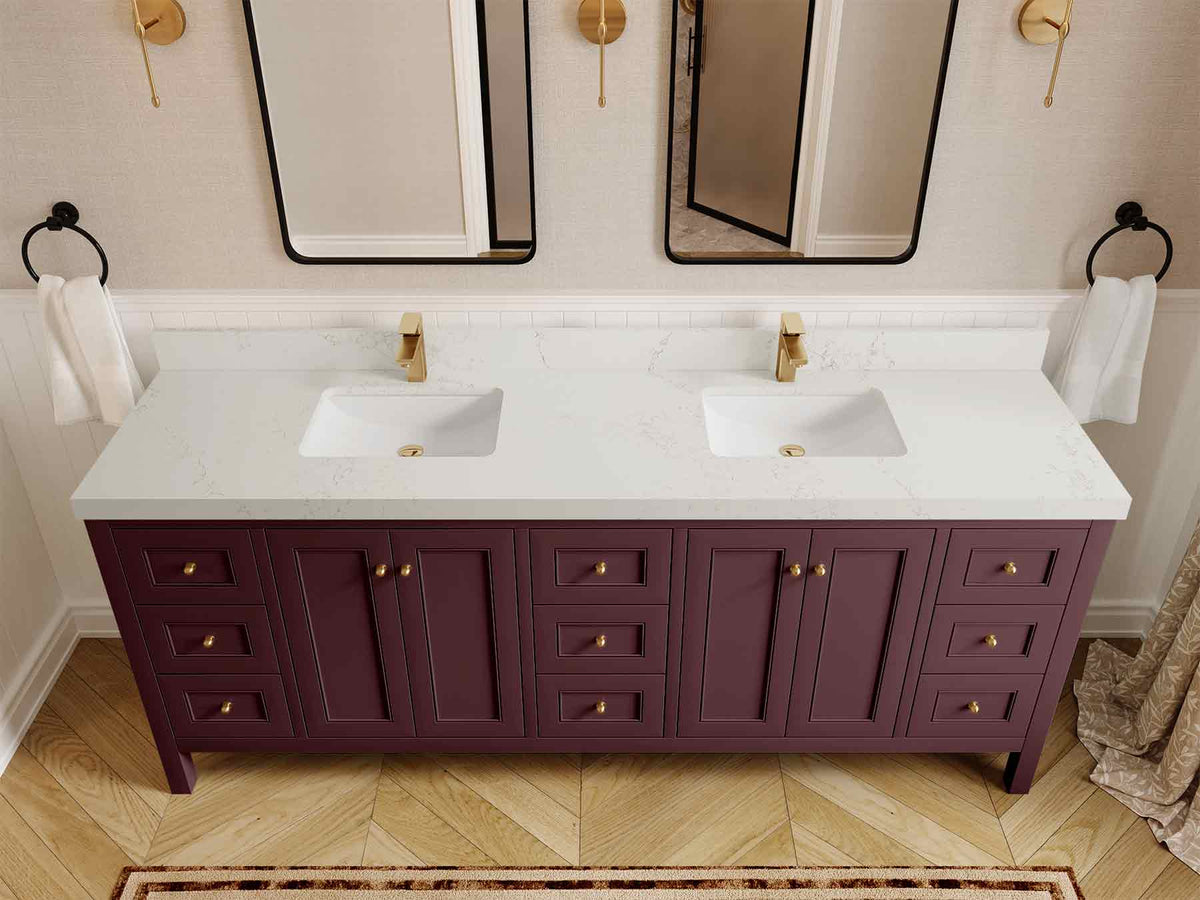 Nashville 84 in W x 22 in D Double Sink Bathroom Vanity - Willow Bath and Vanity