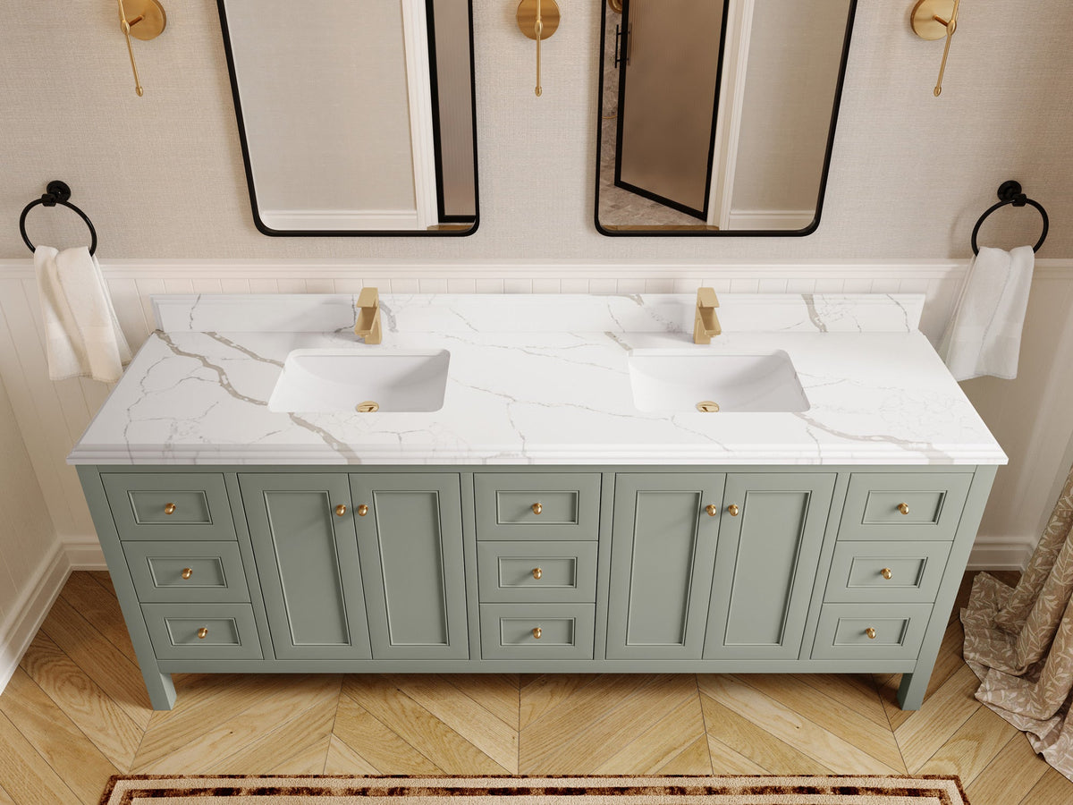 Nashville 84 in W x 22 in D Double Sink Bathroom Vanity - Willow Bath and Vanity