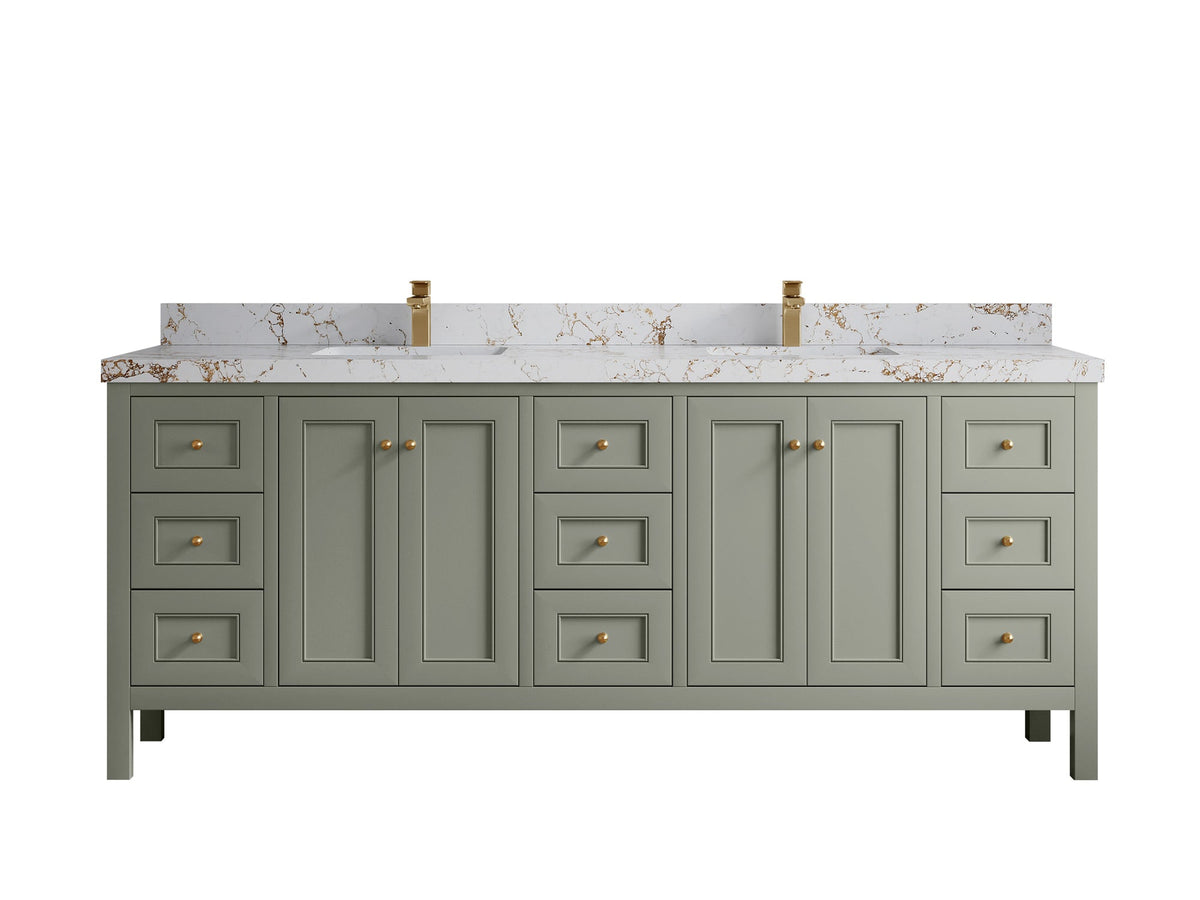 Nashville 84 in W x 22 in D Double Sink Bathroom Vanity - Willow Bath and Vanity