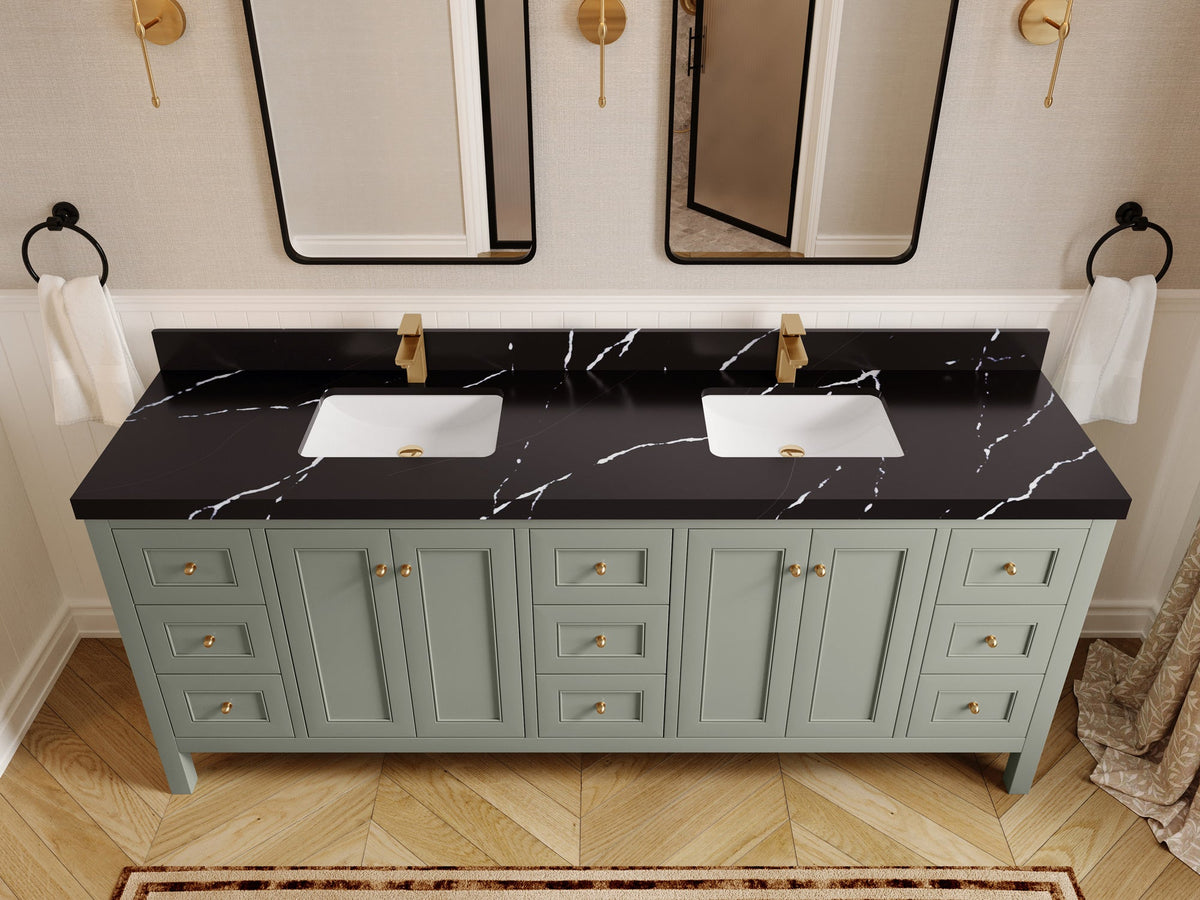 Nashville 84 in W x 22 in D Double Sink Bathroom Vanity - Willow Bath and Vanity