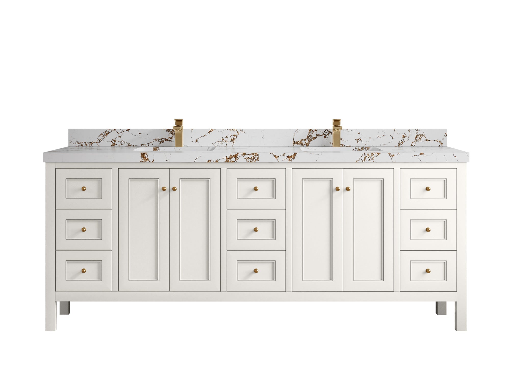 Nashville 84 in W x 22 in D Double Sink Bathroom Vanity - Willow Bath and Vanity