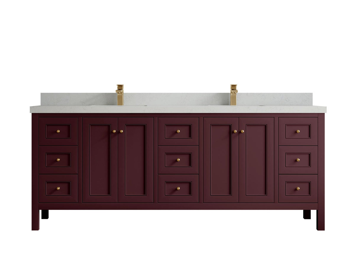 Nashville 84 in W x 22 in D Double Sink Bathroom Vanity - Willow Bath and Vanity