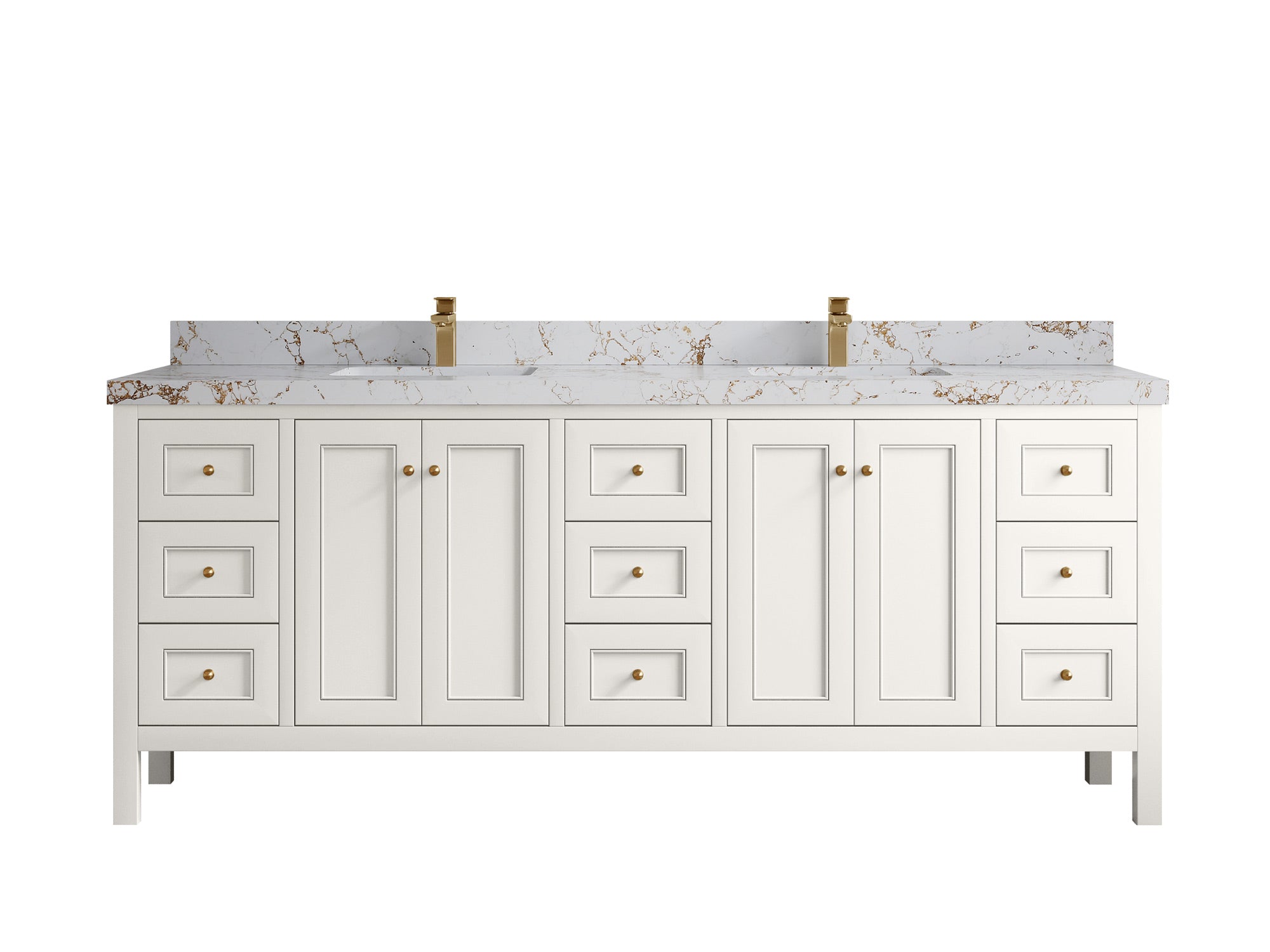 Nashville 84 in W x 22 in D Double Sink Bathroom Vanity - Willow Bath and Vanity