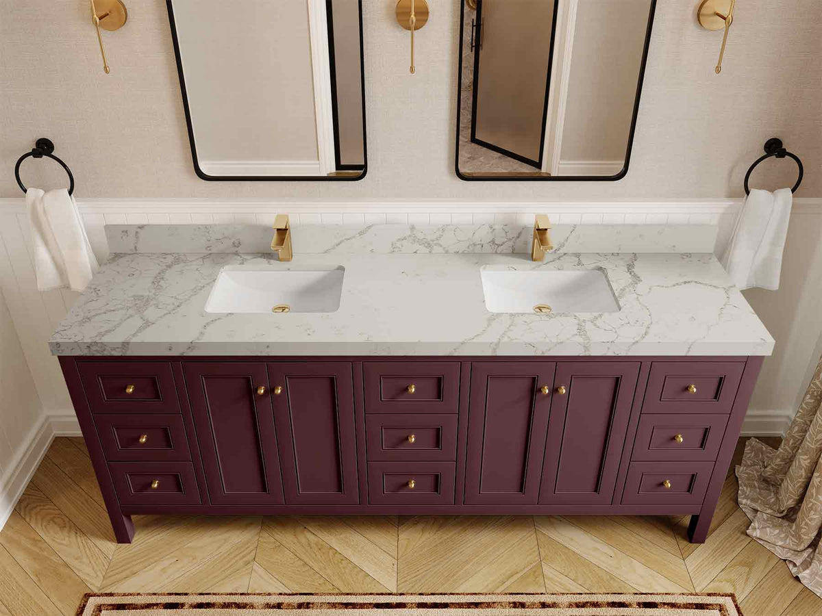 Nashville 84 in W x 22 in D Double Sink Bathroom Vanity - Willow Bath and Vanity