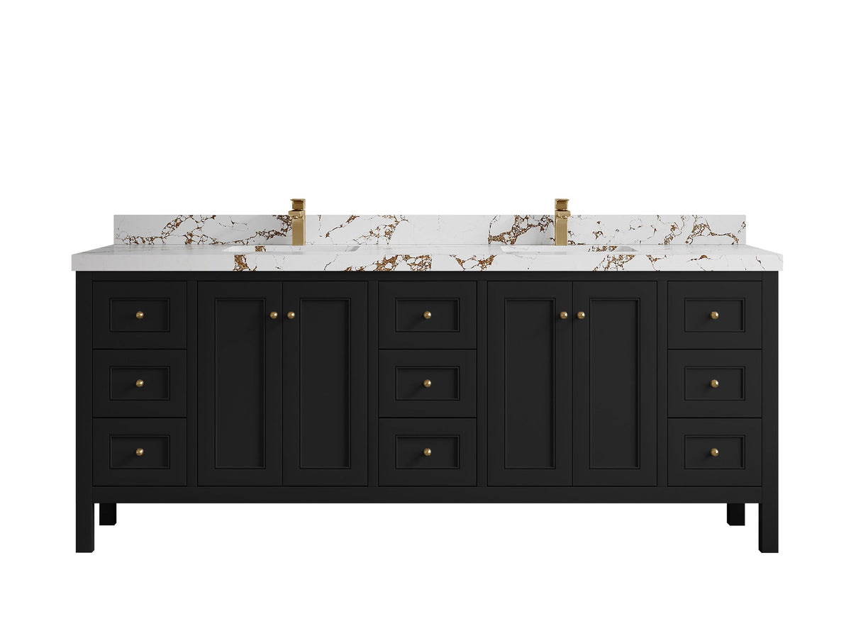 Nashville 84 in W x 22 in D Double Sink Bathroom Vanity - Willow Bath and Vanity