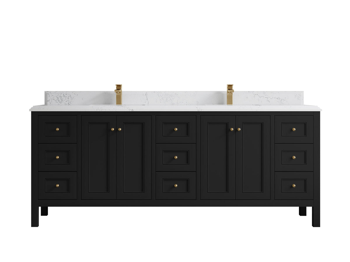 Nashville 84 in W x 22 in D Double Sink Bathroom Vanity - Willow Bath and Vanity