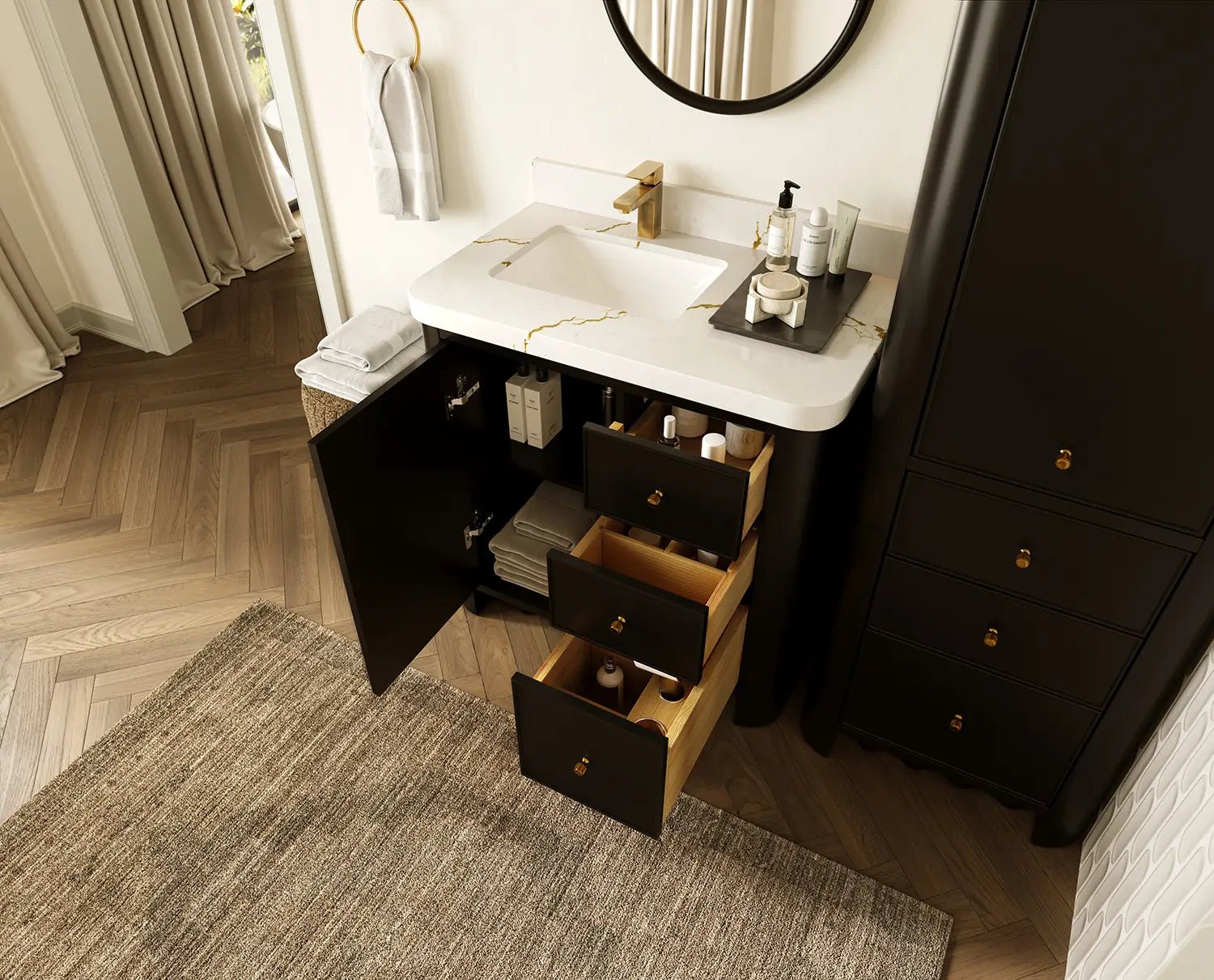 Orlando 36 in. W x 22 in. D Left Offset Sink Bathroom Vanity - Willow Bath and Vanity
