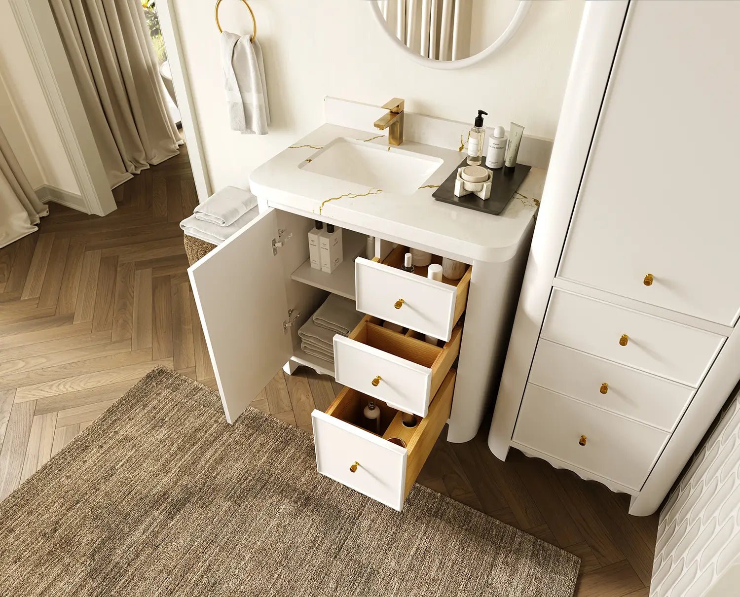 Orlando 36 in. W x 22 in. D Left Offset Sink Bathroom Vanity - Willow Bath and Vanity
