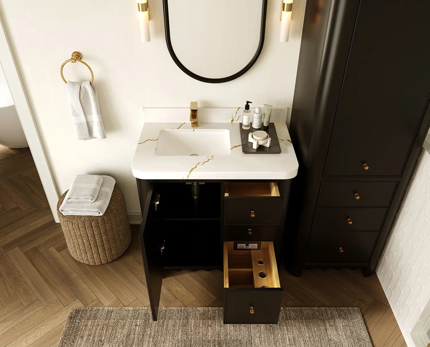 Orlando 36 in. W x 22 in. D Left Offset Sink Bathroom Vanity - Willow Bath and Vanity