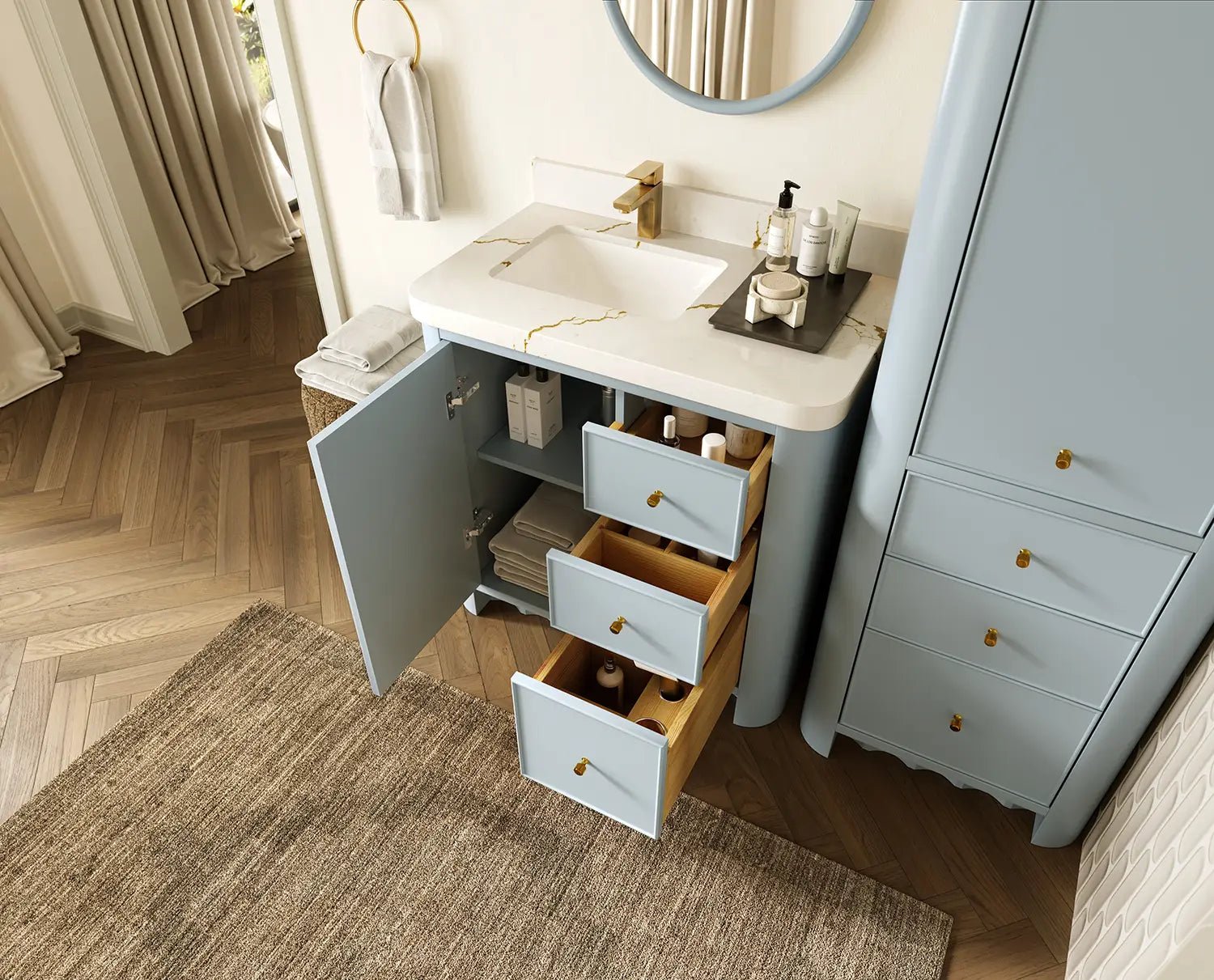 Orlando 36 in. W x 22 in. D Left Offset Sink Bathroom Vanity - Willow Bath and Vanity
