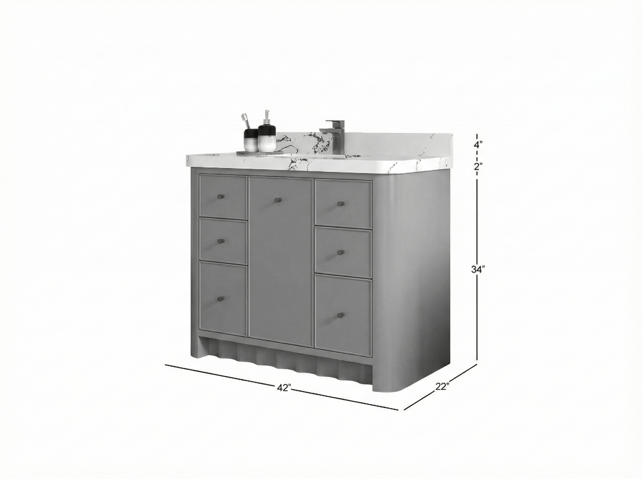 Orlando 42 in. W x 22 in. D Single Sink Bathroom Vanity - Willow Bath and Vanity