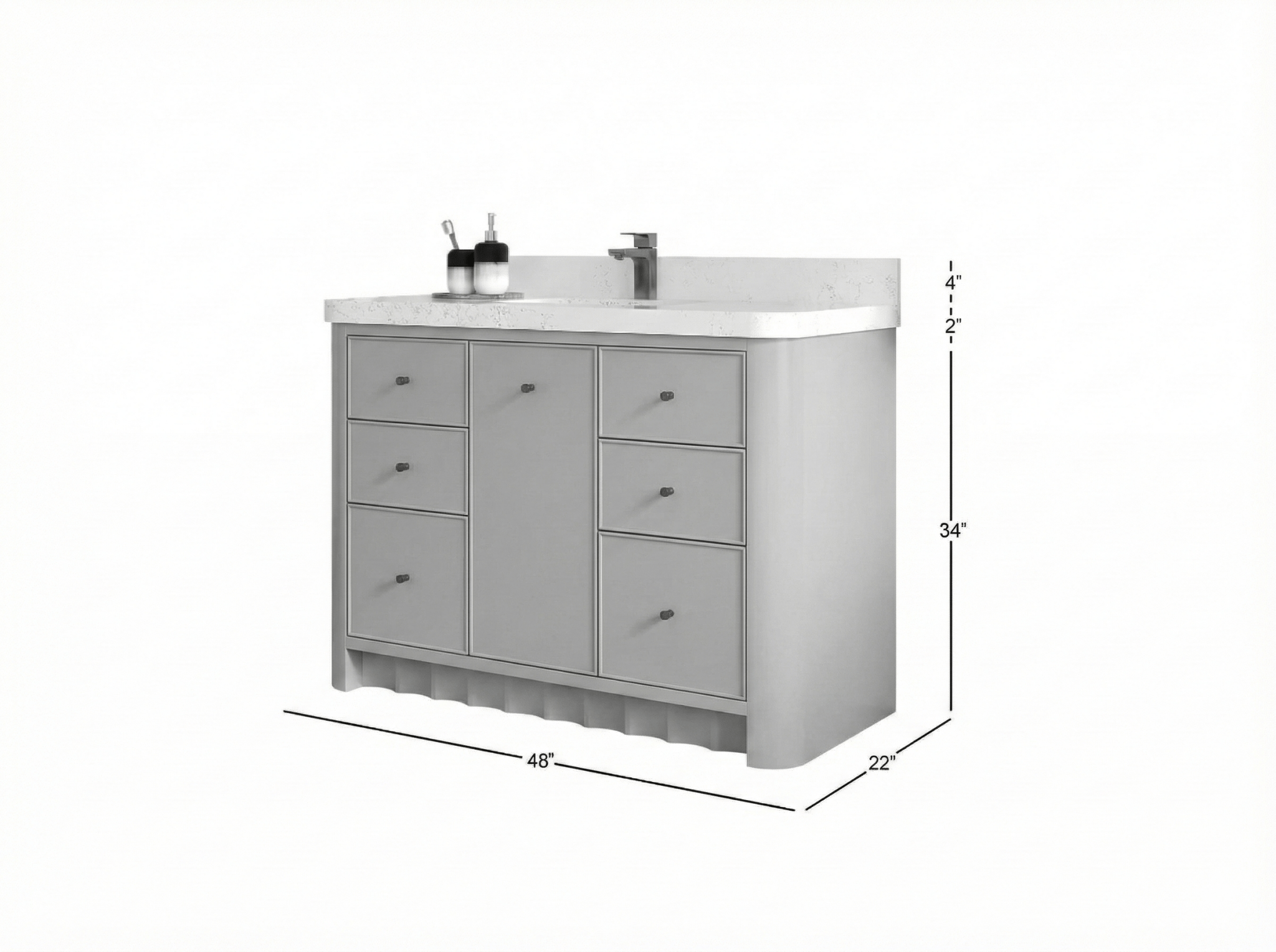 Orlando 48 in. W x 22 in. D Single Sink Bathroom Vanity - Willow Bath and Vanity