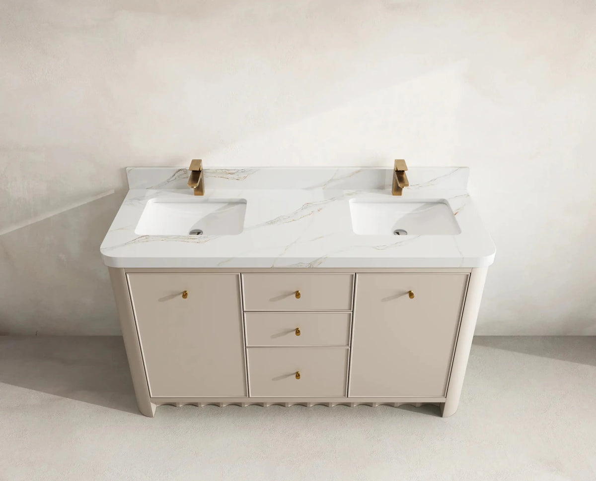 Orlando 60 in. W x 22 in. D Double Sink Bathroom Vanity - Willow Bath and Vanity