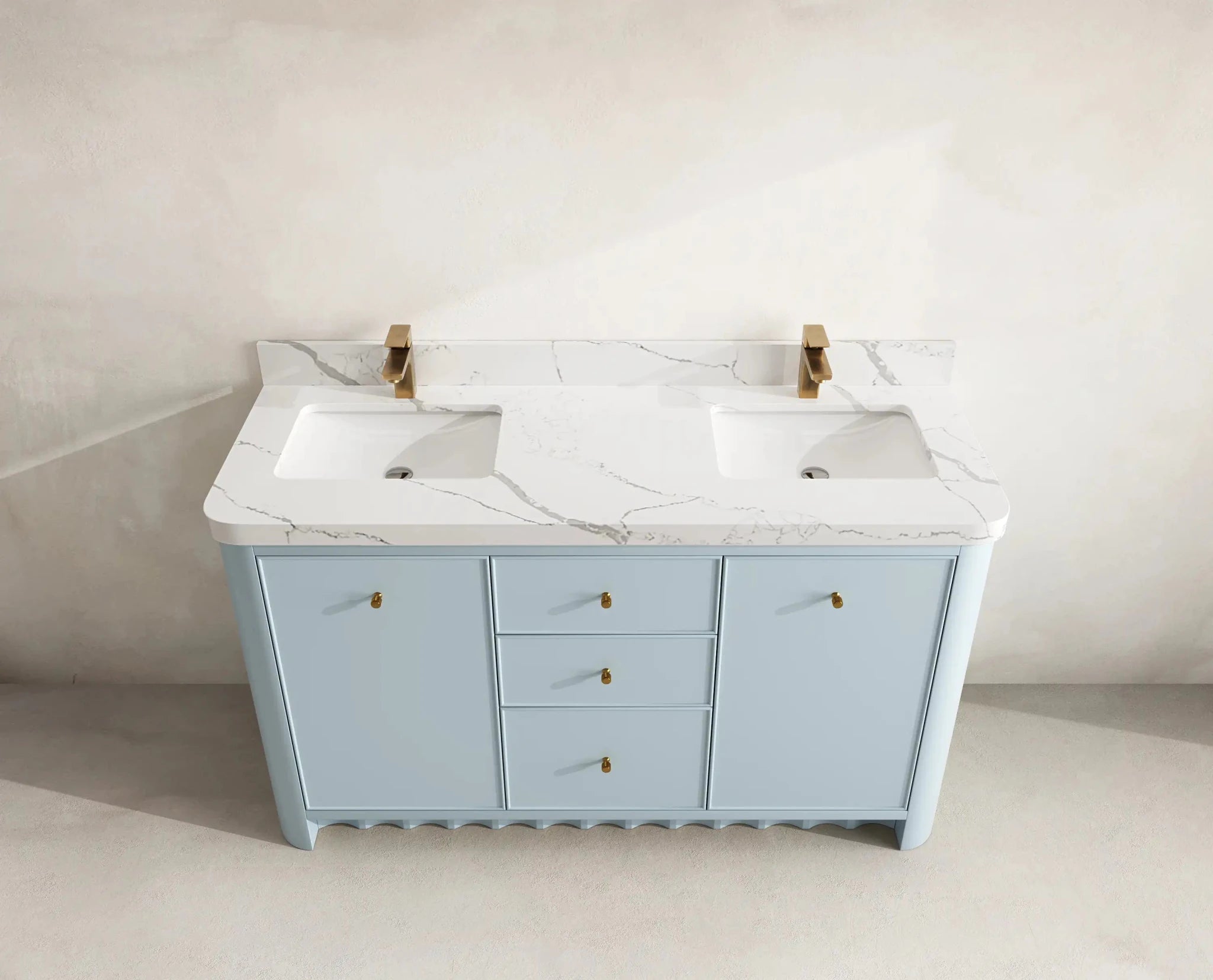 Orlando 60 in. W x 22 in. D Double Sink Bathroom Vanity - Willow Bath and Vanity