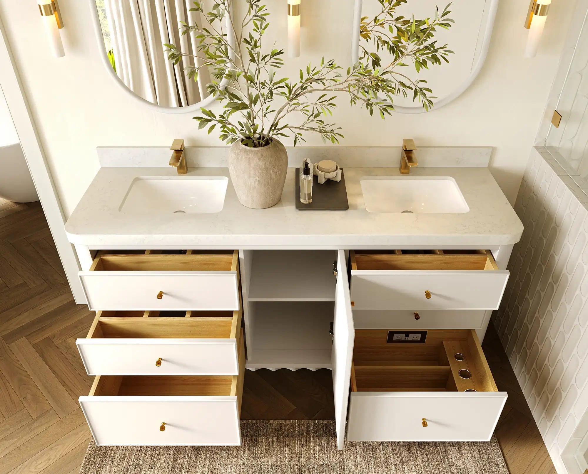 Orlando 72 in. W x 22 in. D Double Sink Bathroom Vanity - Willow Bath and Vanity