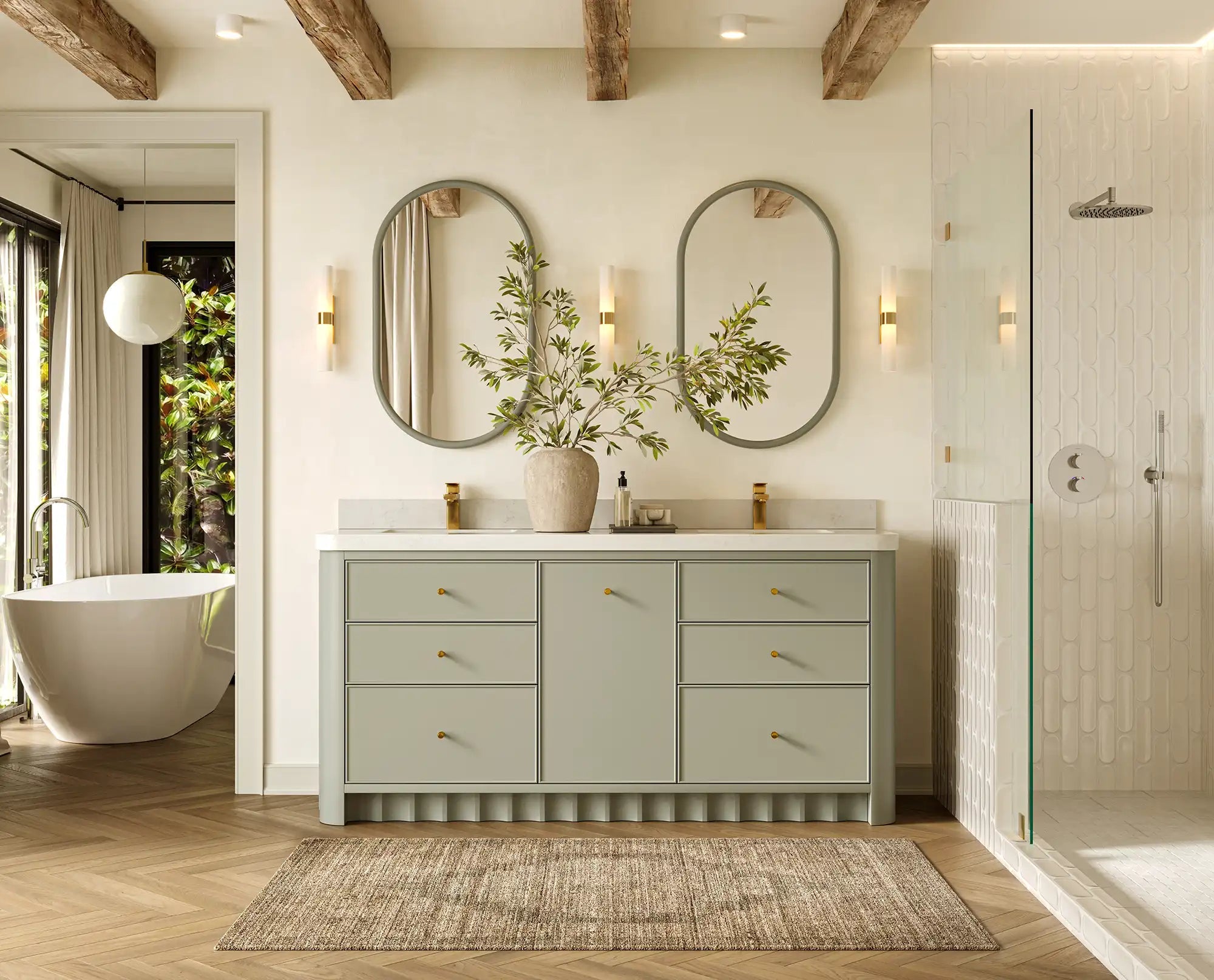 Orlando 72 in. W x 22 in. D Double Sink Bathroom Vanity - Willow Bath and Vanity