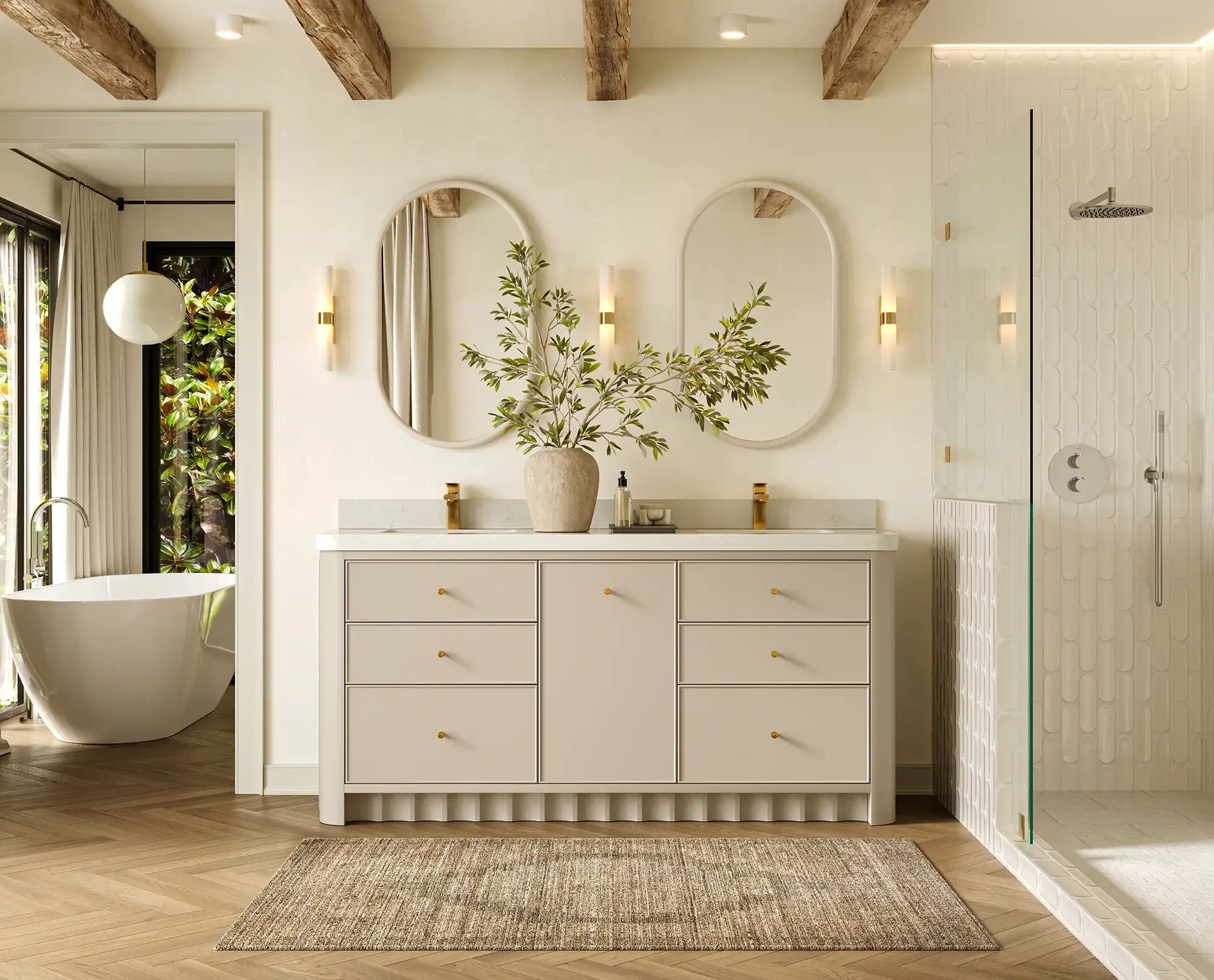 Orlando 72 in. W x 22 in. D Double Sink Bathroom Vanity - Willow Bath and Vanity