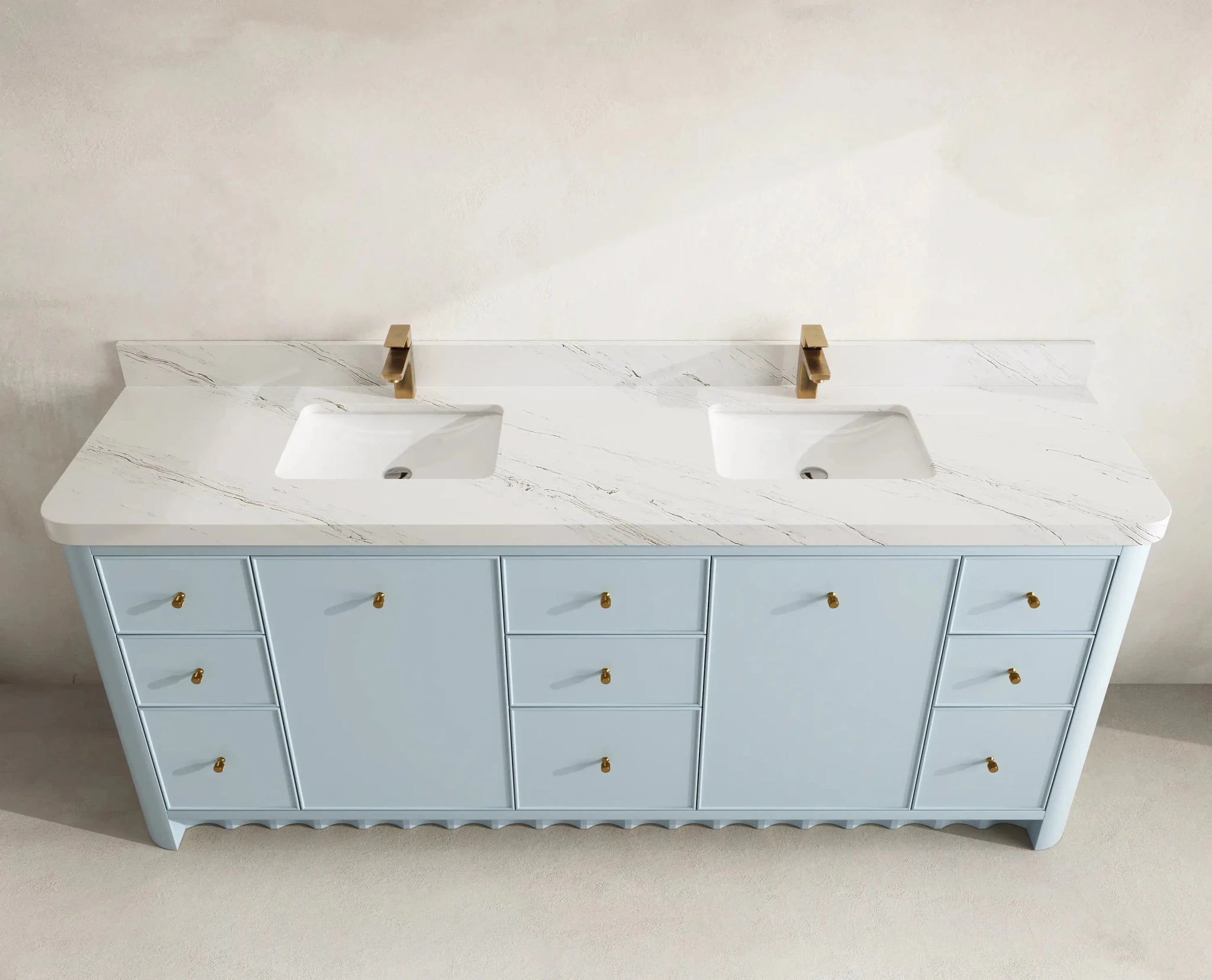 Orlando 84 in. W x 22 in. D Double Sink Bathroom Vanity - Willow Bath and Vanity