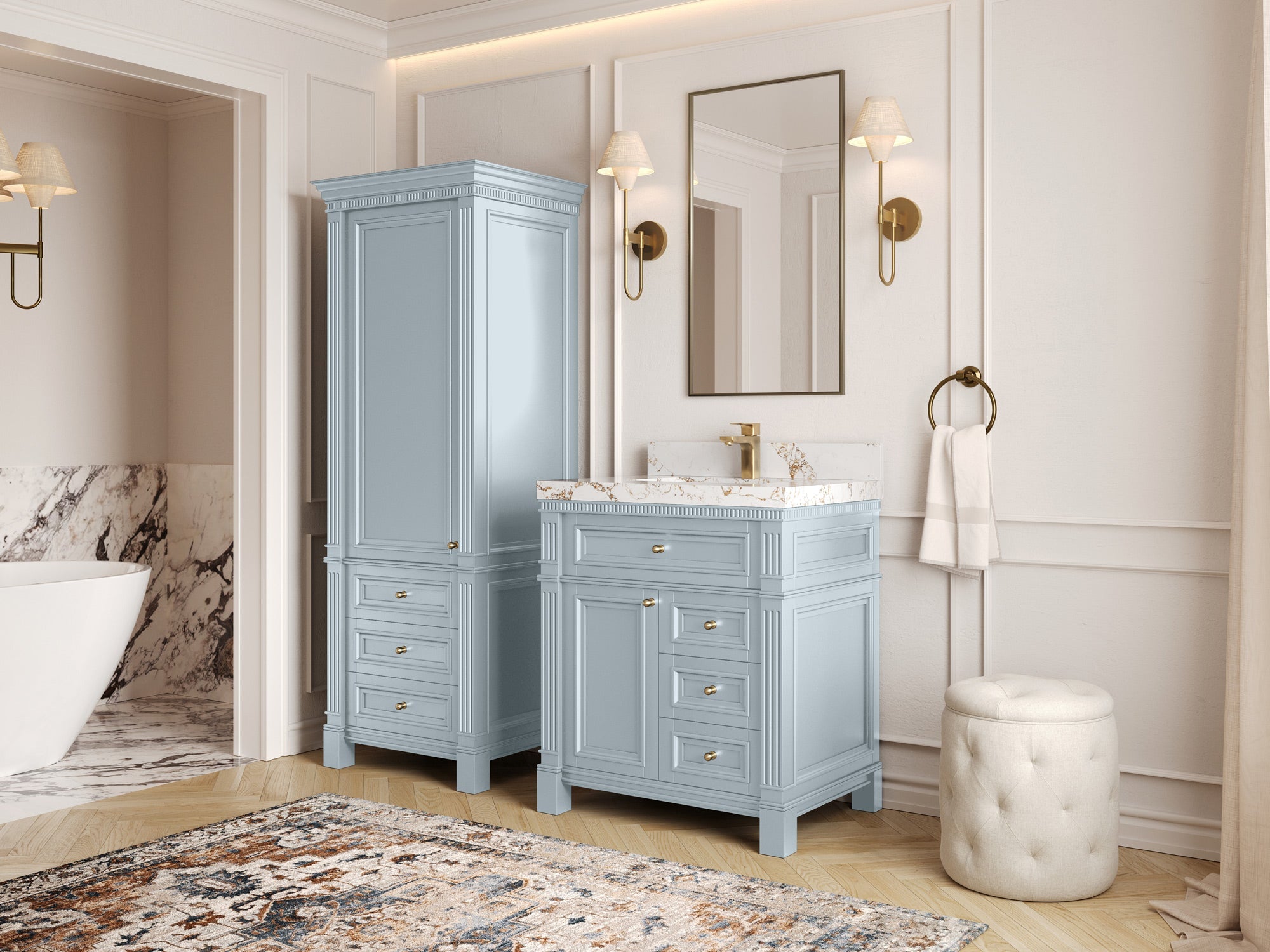 Paris 30 in. W x 22 in. D Single Sink Bathroom Vanity - Willow Bath and Vanity