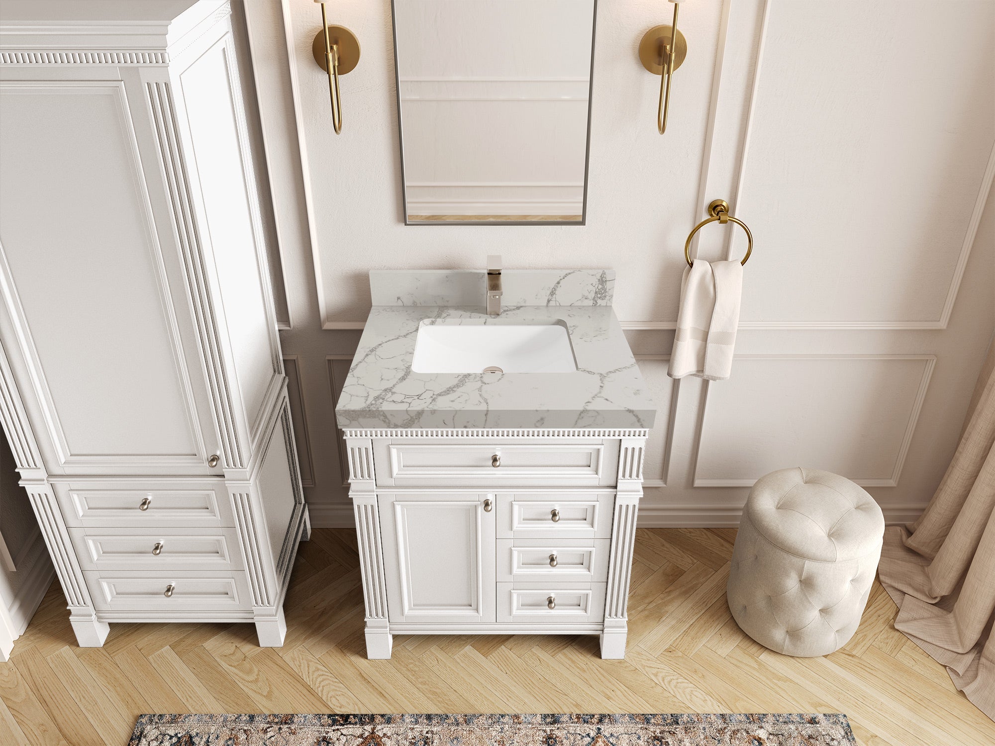 Paris 30 in. W x 22 in. D Single Sink Bathroom Vanity - Willow Bath and Vanity