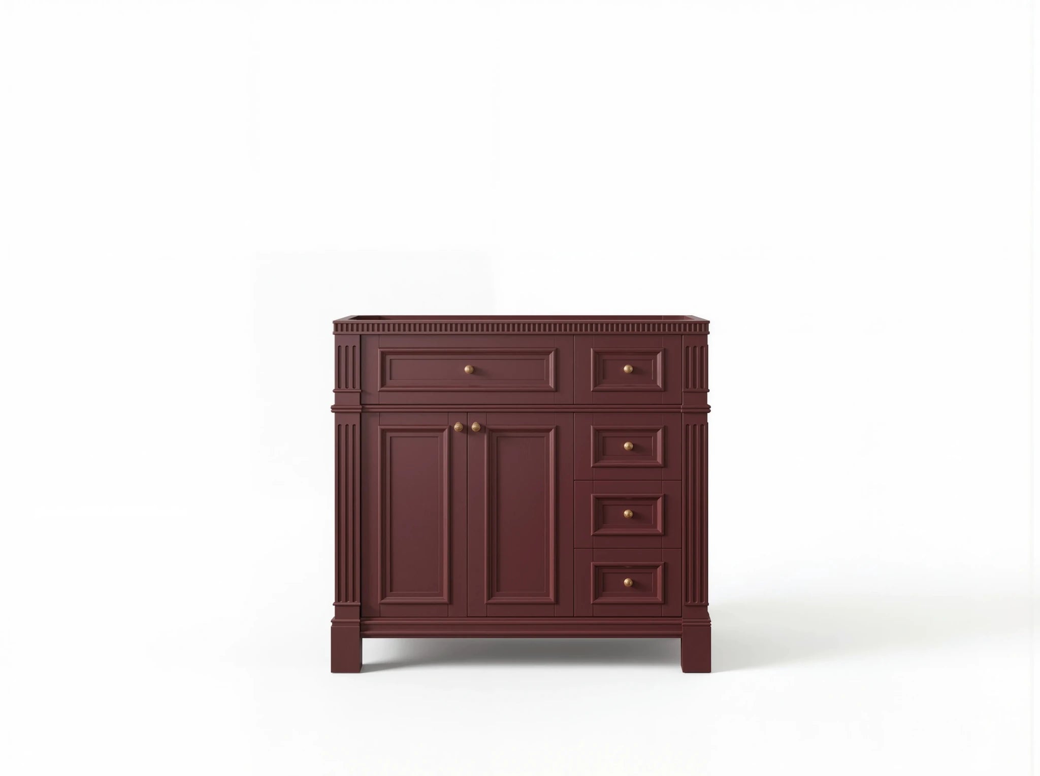 Paris 36 in. W x 22 in. D Bathroom Vanity with Center Sink - Willow Bath and Vanity