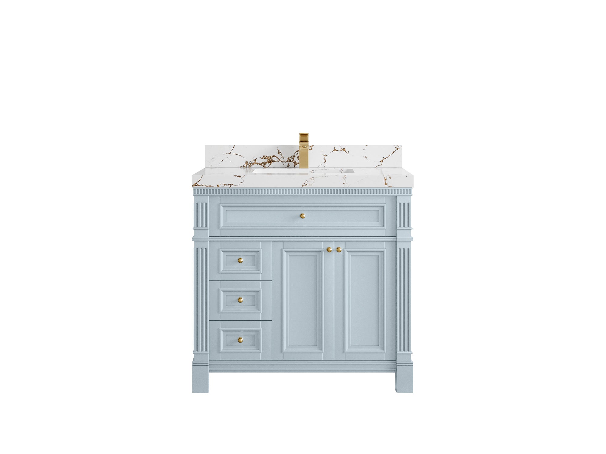 Paris 36 in. W x 22 in. D Center Sink Bathroom Vanity - Willow Bath and Vanity