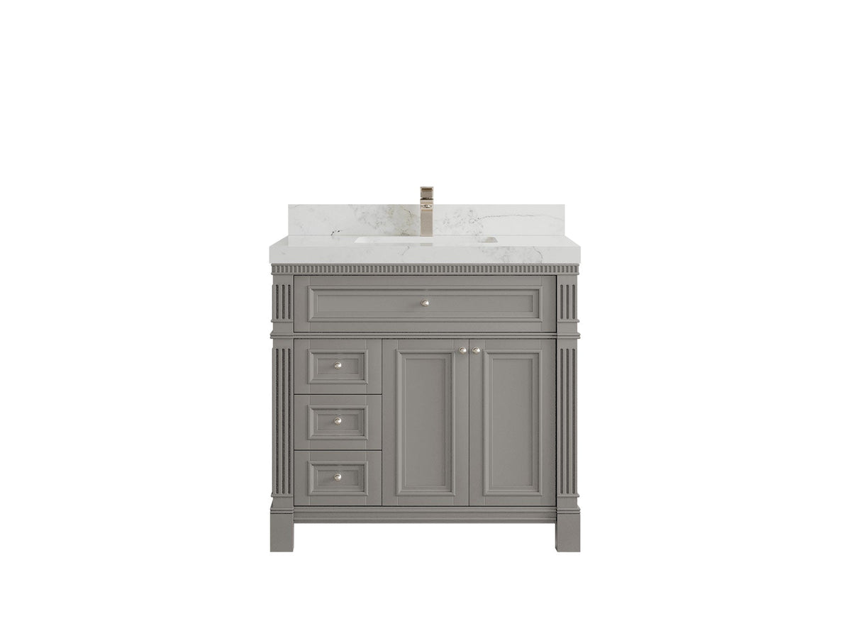 Paris 36 in. W x 22 in. D Center Sink Bathroom Vanity - Willow Bath and Vanity