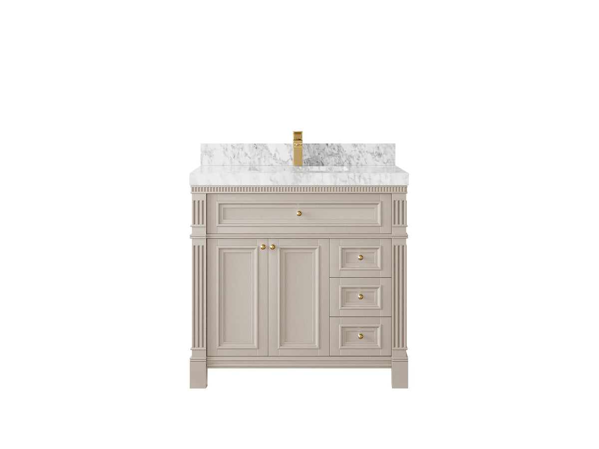 Paris 36 in. W x 22 in. D Center Sink Bathroom Vanity - Willow Bath and Vanity