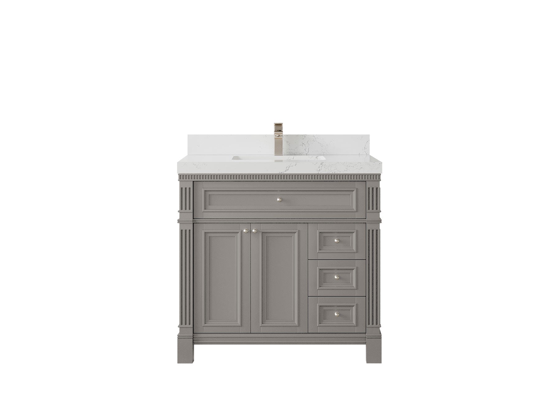 Paris 36 in. W x 22 in. D Center Sink Bathroom Vanity - Willow Bath and Vanity