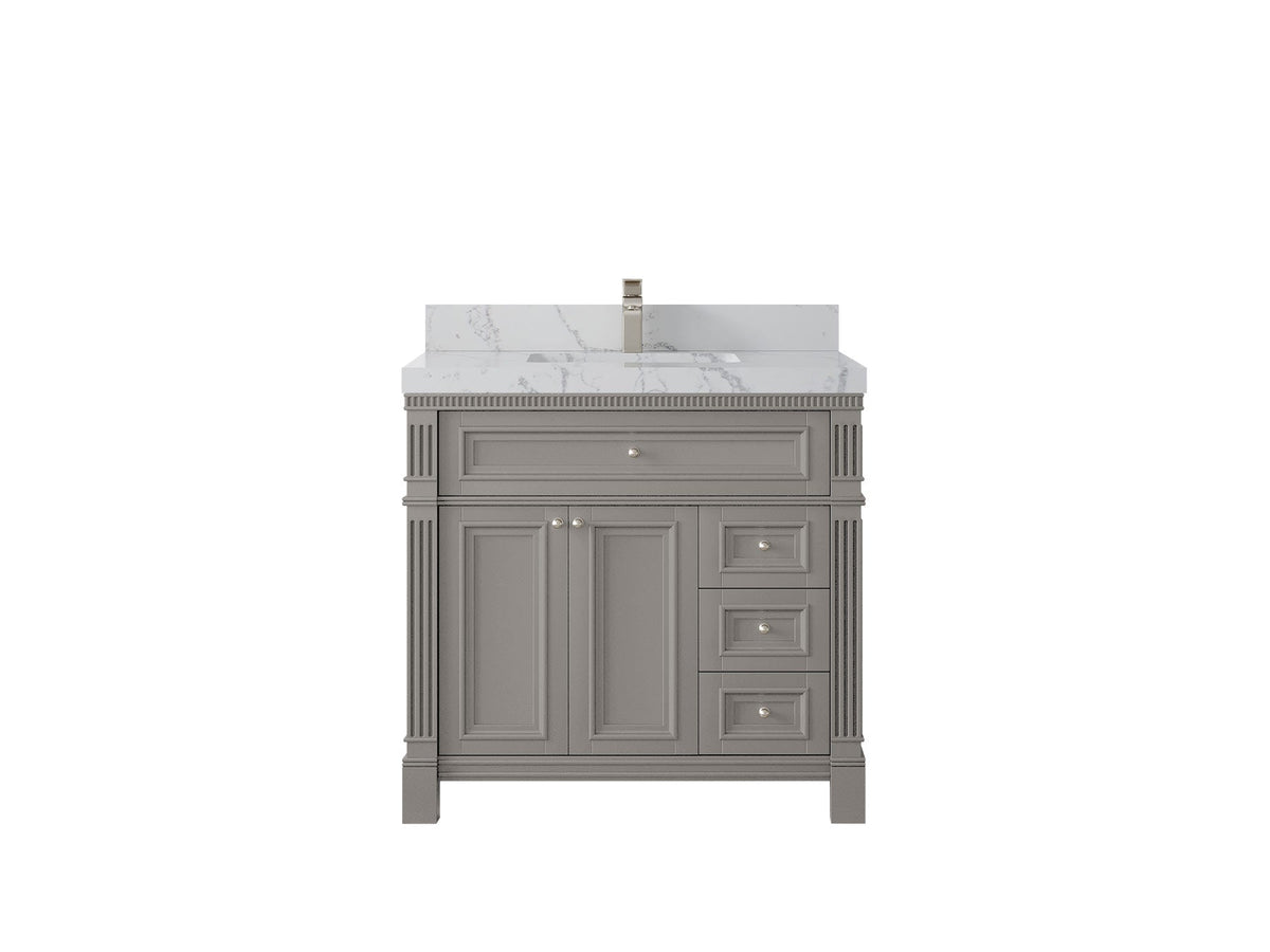 Paris 36 in. W x 22 in. D Center Sink Bathroom Vanity - Willow Bath and Vanity
