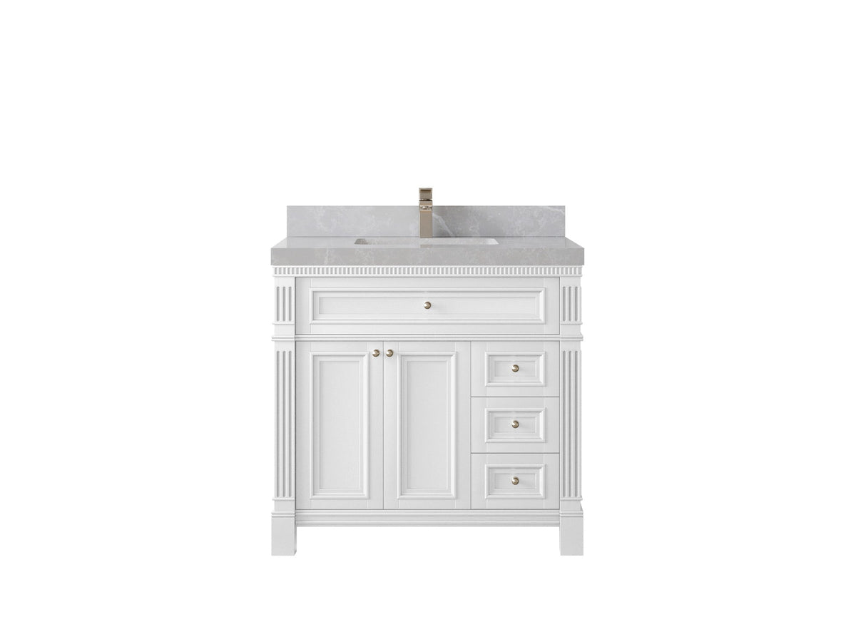 Paris 36 in. W x 22 in. D Center Sink Bathroom Vanity - Willow Bath and Vanity