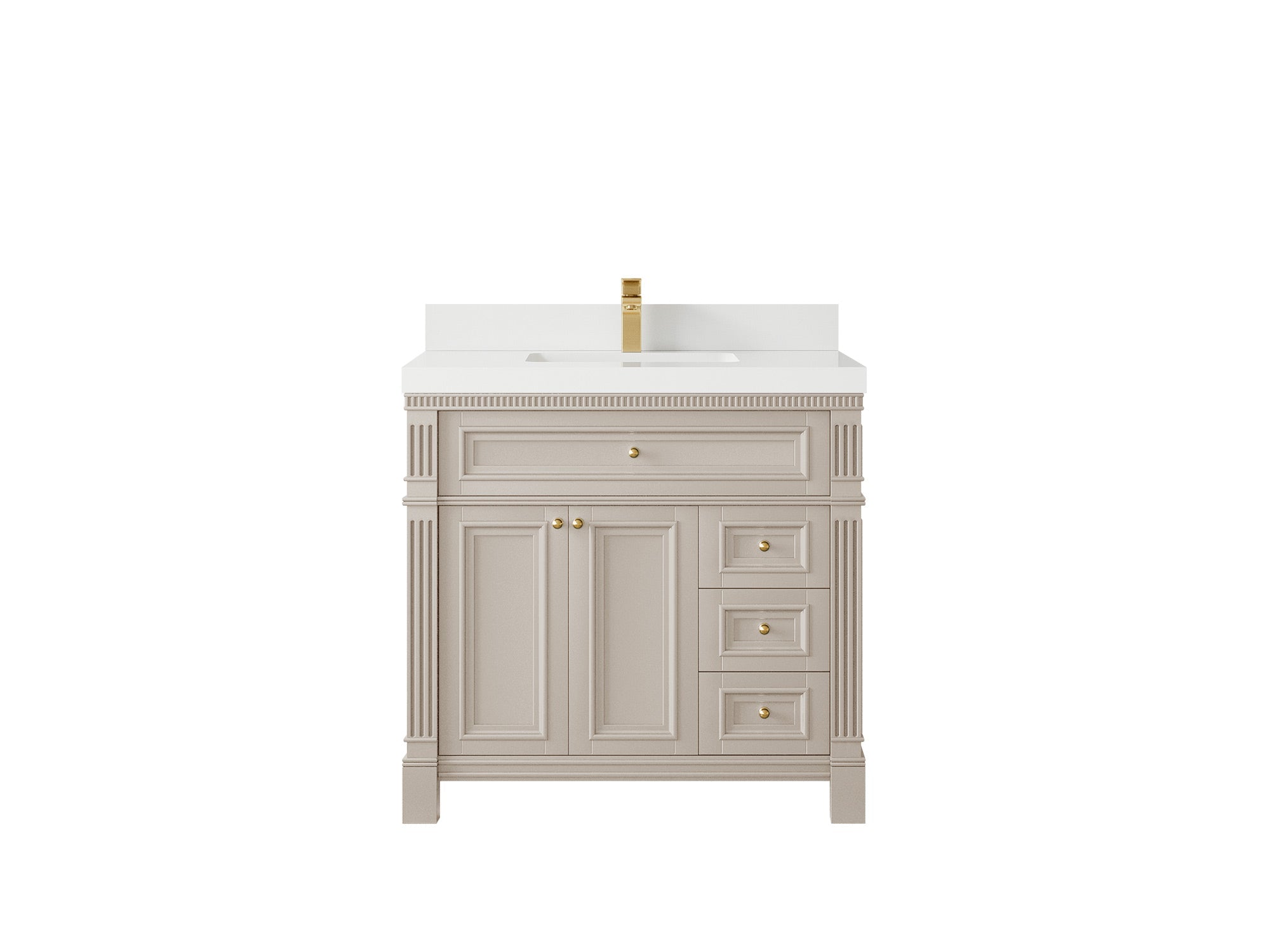 Paris 36 in. W x 22 in. D Center Sink Bathroom Vanity - Willow Bath and Vanity